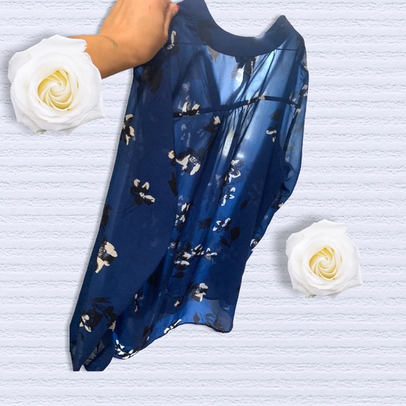 Sheer Button Down Blouse - Picture 2 of 6